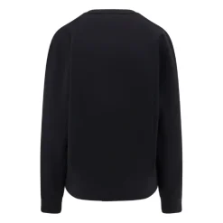 Saint Laurent Sweatshirts*Crew-neck Sweater med Cassandre Broderi Sort
