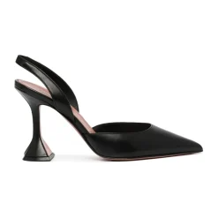 Amina Muaddi Pumps|Stiletter*hælet slingback sandal Sort