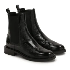 Kazar Chelsea Boots*krøllet-effekt tøfler.Dette produkt er stort i størrelsen. Sort