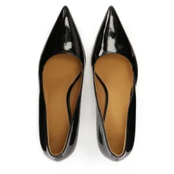 Kazar Pumps*lakerede pumps med guld hæl Sort