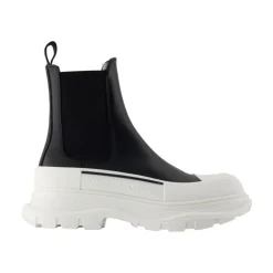 Alexander McQueen Chelsea Boots*Læder Ankelstøvler - Slip-On Sort