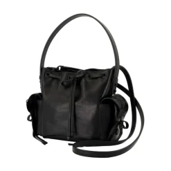 Acne Studios Skuldertasker*læder Crossbody taske med lommer Sort