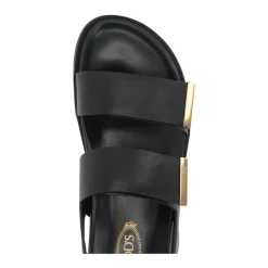 Tod's Sandaler*læder flade sandaler Sort