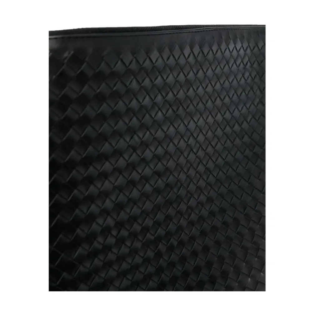 Dragon Diffusion Clutch*Læder Flettet Top Lynlås Taske Sort