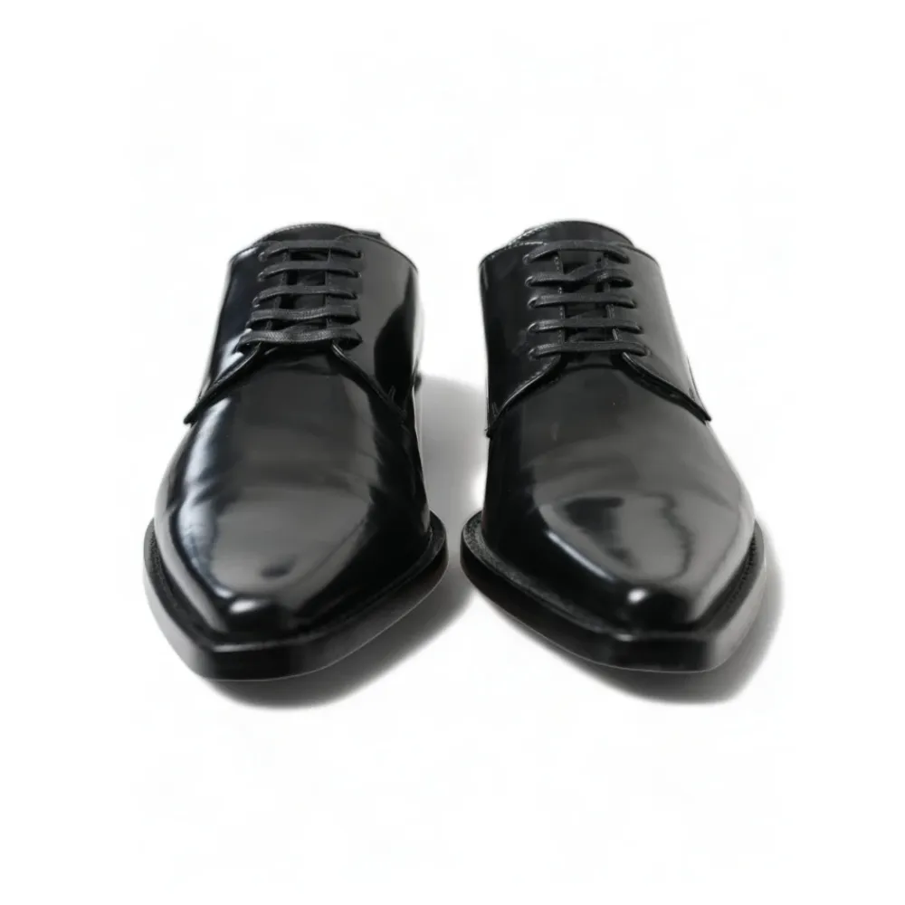 Dolce & Gabbana Snøresko*Læder Formelle Flade Sko Snørebånd Sort