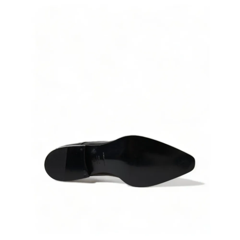 Dolce & Gabbana Snøresko*Læder Formelle Flade Sko Snørebånd Sort