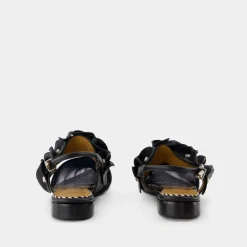 Toga Pulla Ballerina Sko*Læder Slingbacks Spids Tå Sort