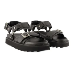 Acne Studios Sandaler*Læder Spænde Sandaler Sort