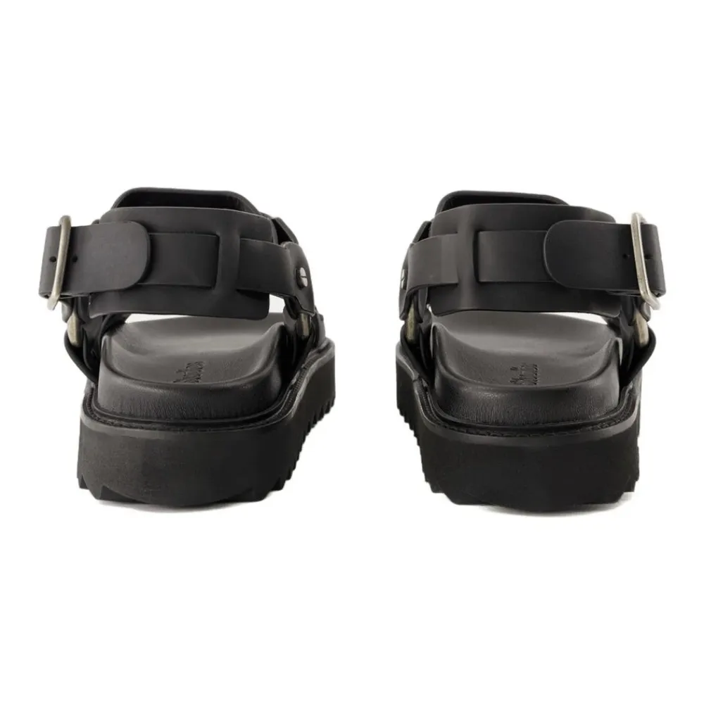 Acne Studios Sandaler*Læder Spænde Sandaler Sort