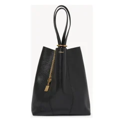 Chloé Indkøbstasker*læderhåndtaske med kædehanke Sort