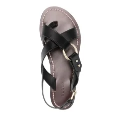 SOEUR Sandaler*Lædersandaler med Tåring Sort