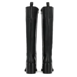 Kazar Støvler*læderstøvler med blokhæl Sort