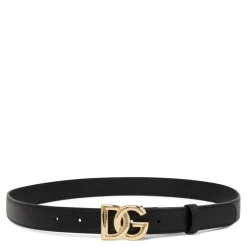 Dolce & Gabbana Bælter*Logo Plaque Bælte Sort