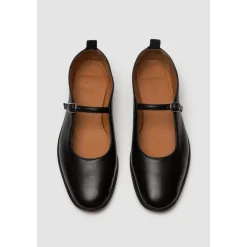 Elia Maurizi Ballerina Sko*Nappa Læder Ballerina Flats Sort