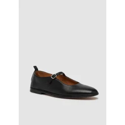 Elia Maurizi Ballerina Sko*Nappa Læder Ballerina Flats Sort