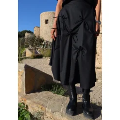 Liberté Nederdele*Nederdel med Bue Detalje Sort