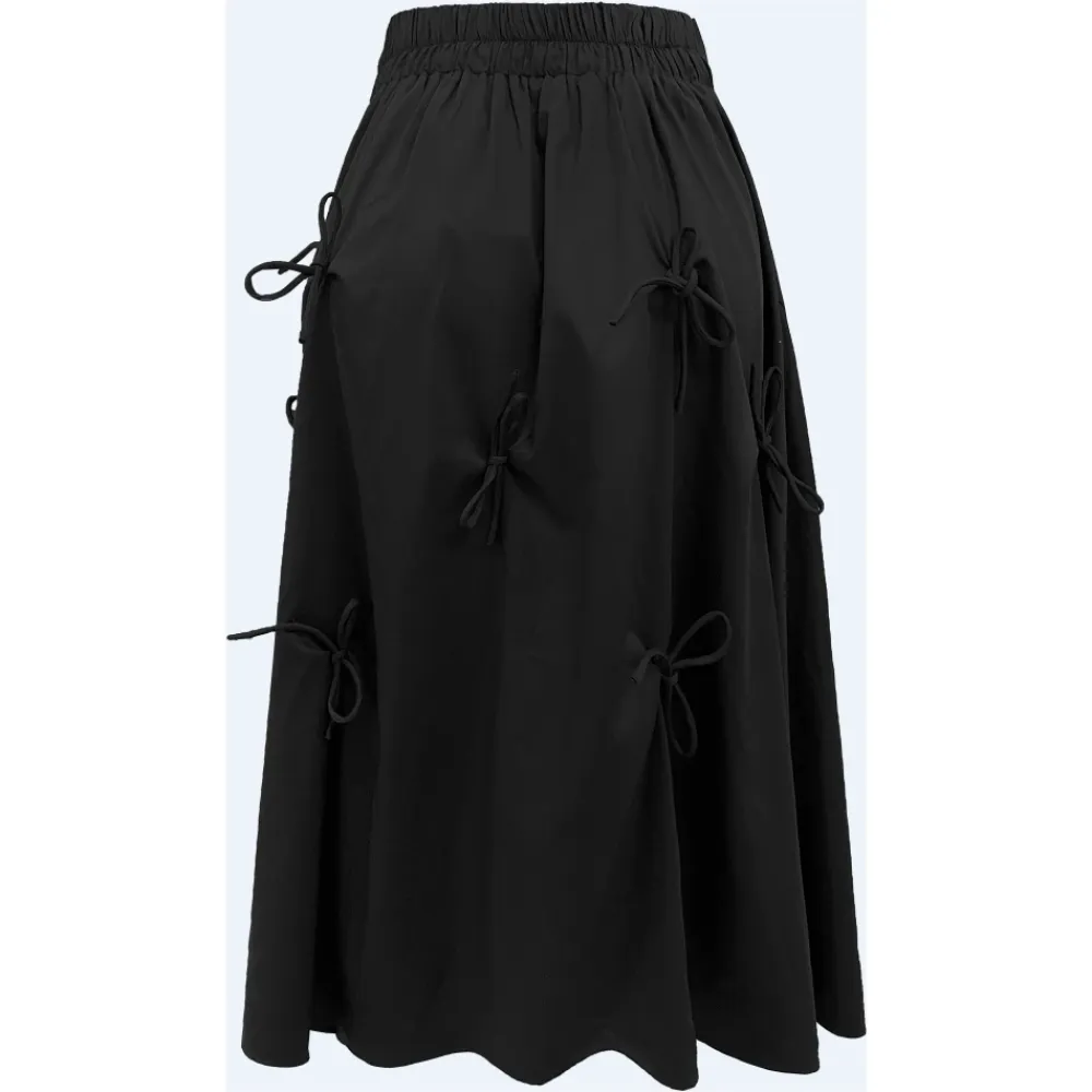 Liberté Nederdele*Nederdel med Bue Detalje Sort