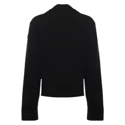 Moncler Sweatshirts*neopren sweater med logo patch Sort