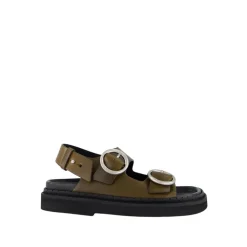 Ami Paris Sandaler*Sort Oliven Læder Sandaler Grøn