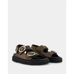 Ami Paris Sandaler*Sort Oliven Læder Sandaler Grøn