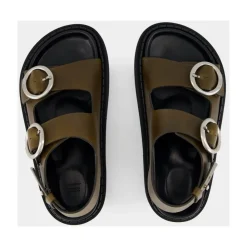 Ami Paris Sandaler*Sort Oliven Læder Sandaler Grøn