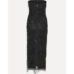 ROTATE Birger Christensen Kjoler*Paillet Tube Kjole med Frynser Sort