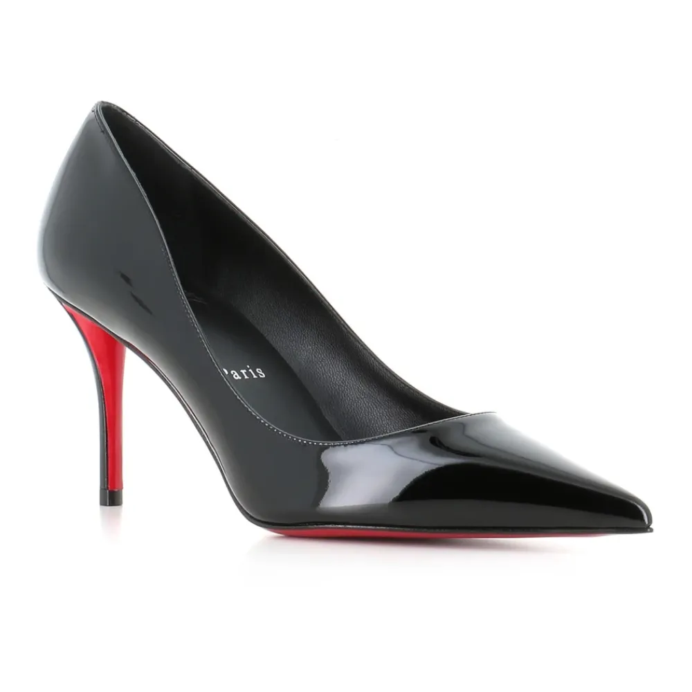 Christian Louboutin Pumps|Stiletter*Patent Læder Høje Hæle Sort