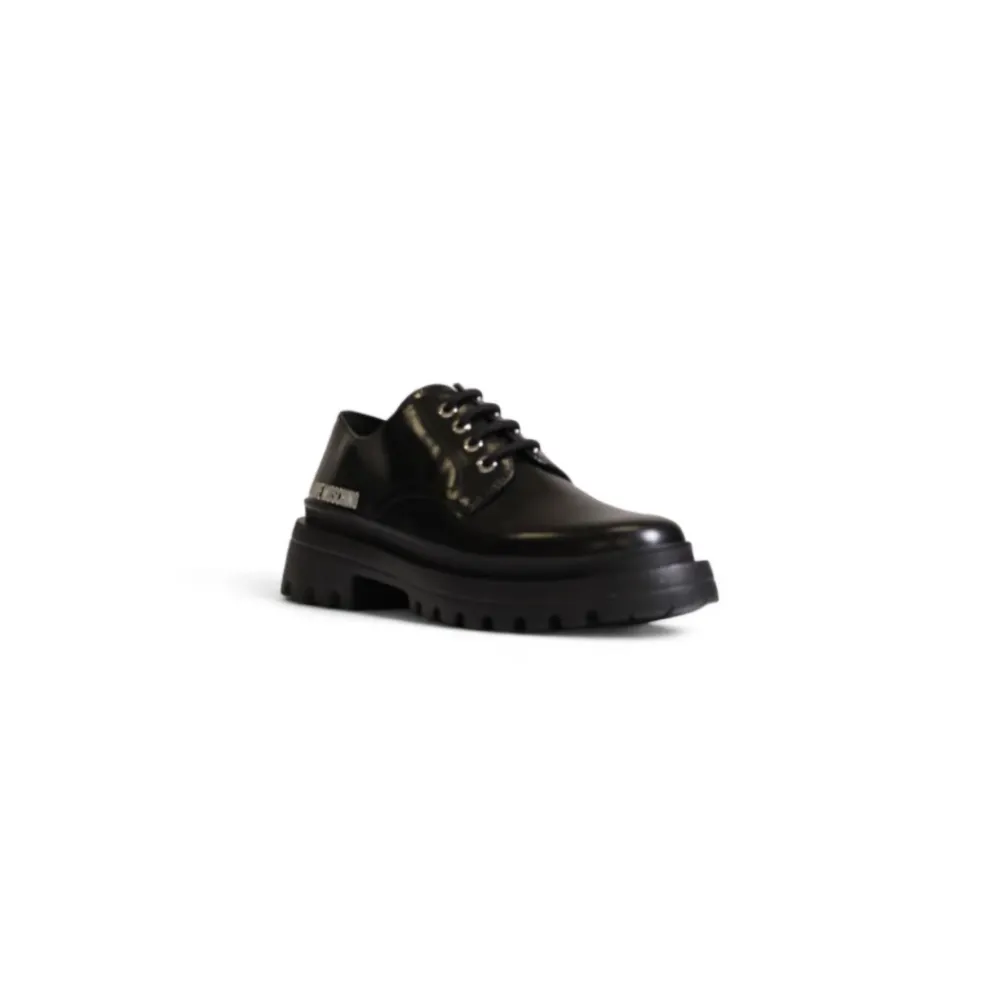 Love Moschino Snøresko*Patent Læder LaceUp Oxford Sko Sort