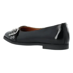 Cashott Ballerina Sko*Patent Loafer Diana Elegant Sko Sort