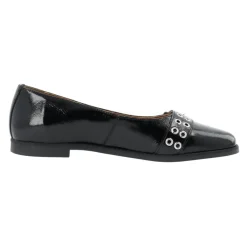 Cashott Ballerina Sko*Patent Loafer Diana Elegant Sko Sort