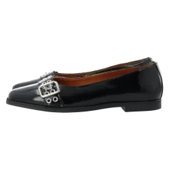 Cashott Ballerina Sko*Patent Loafer Diana Elegant Sko Sort
