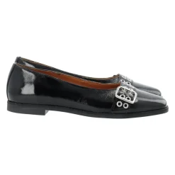Cashott Ballerina Sko*Patent Loafer Diana Elegant Sko Sort