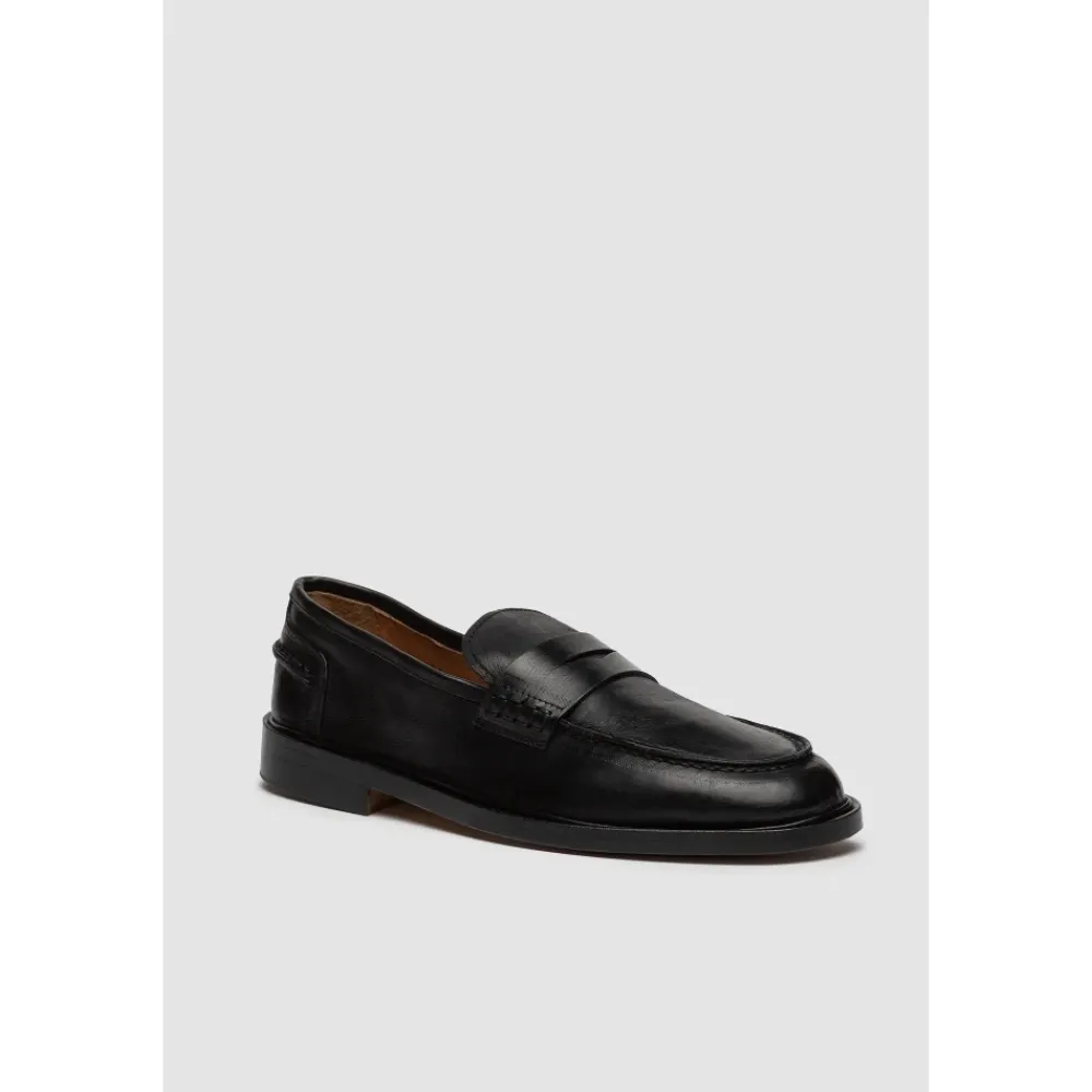 Elia Maurizi Loafers*Penny Loafer i kalveskind Sort