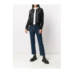 Moncler Jakker*Polstret Cardigan med Logo Patch Sort