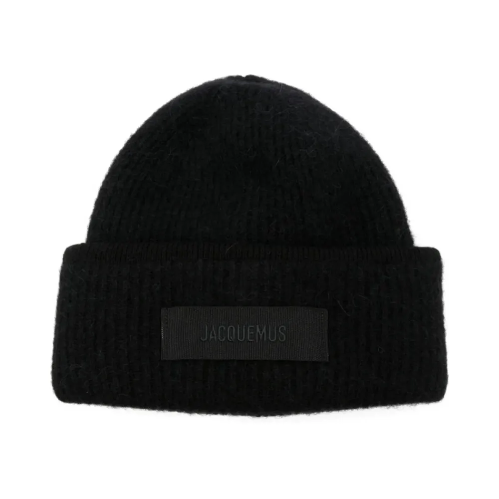 Jacquemus Huer & Kasketter*Rund Krone Logo Hat Sort