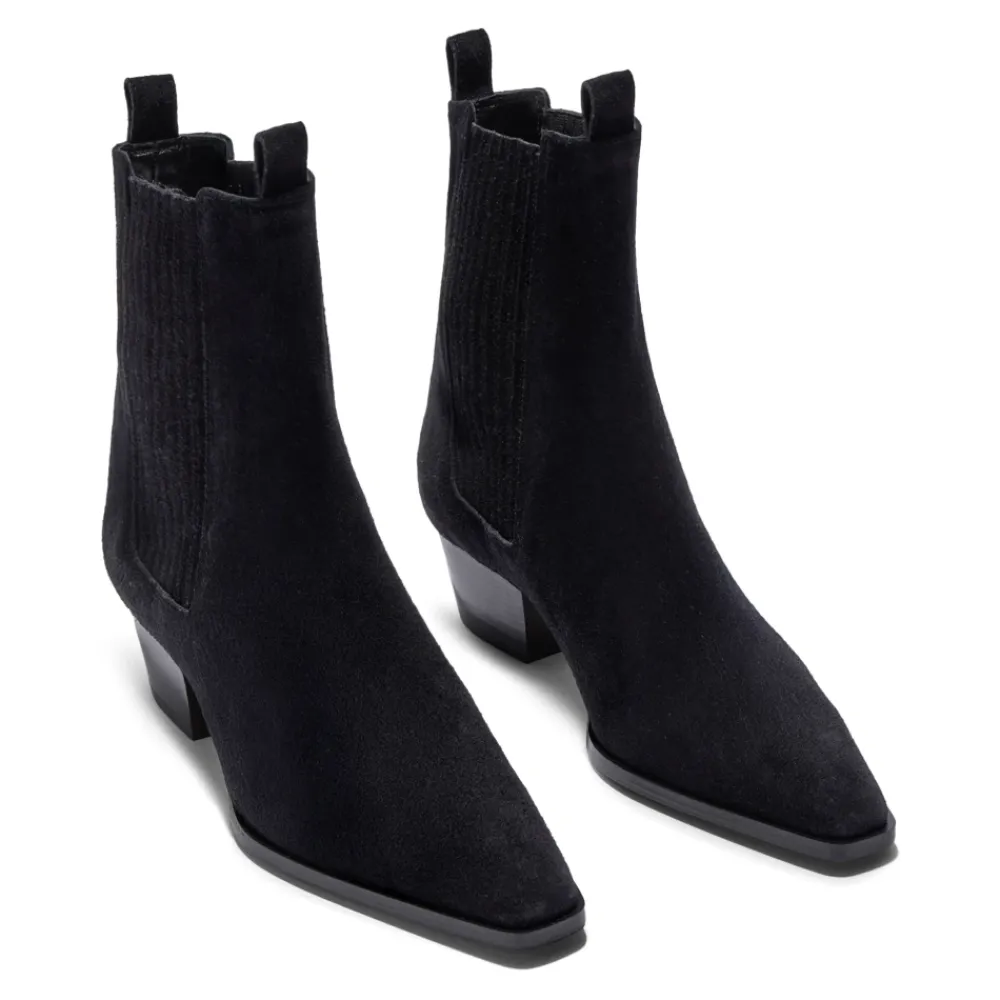 aeyde Støvler*Ruskind Læderstøvler Sort