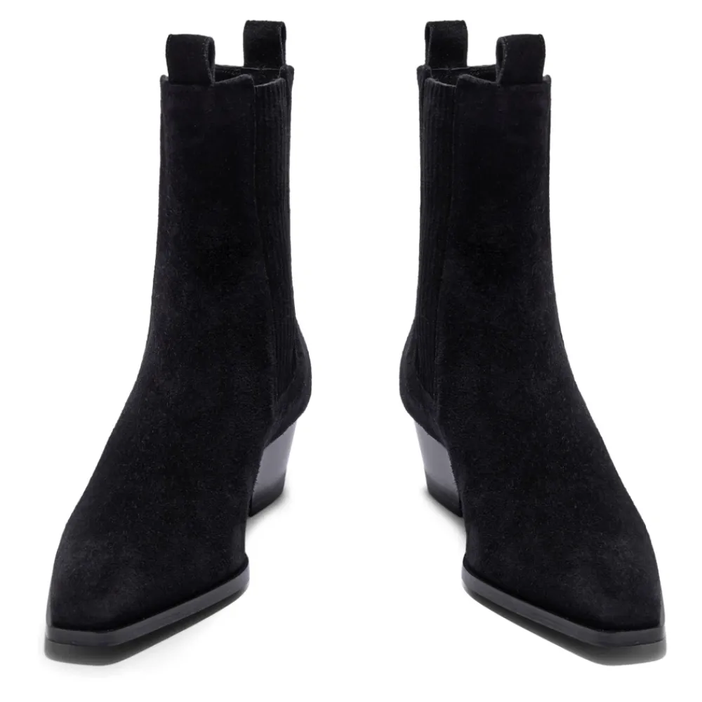 aeyde Støvler*Ruskind Læderstøvler Sort