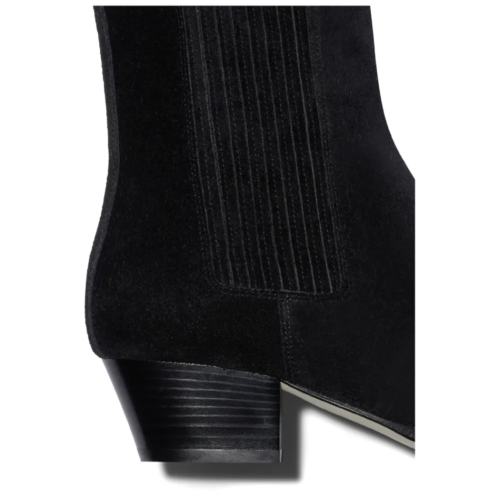 aeyde Støvler*Ruskind Læderstøvler Sort