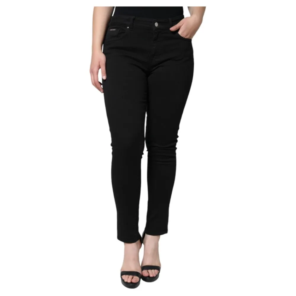 Dolce & Gabbana Jeans*Skinny Denim Jeans med Lynlås Sort