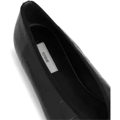 TotêMe Ballerina Sko*e Croco-Prægede Ballerinaer Sort