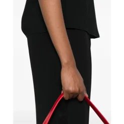 Forte Forte Bukser*e Flare Bukser Elastisk Talje Sort