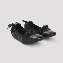 Acne Studios Ballerina Sko*e Læder Ballerina Snøresko Sort