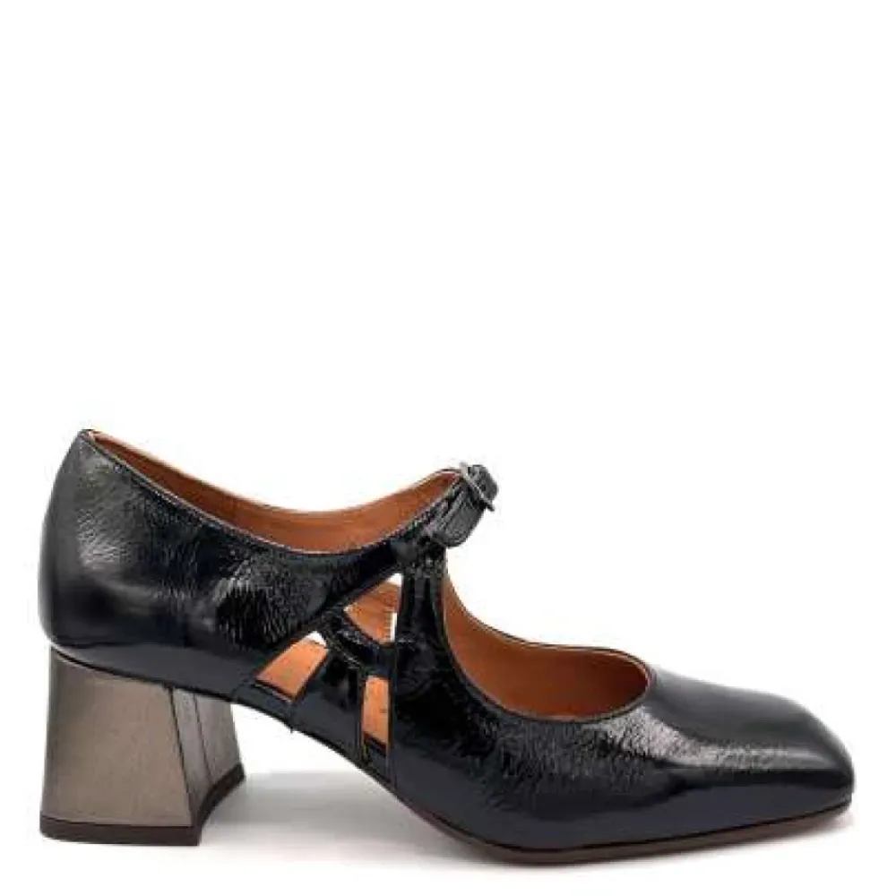 Chie Mihara Pumps|Stiletter*e Læder Mary Jane Sko Sort
