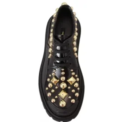 Dolce & Gabbana Snøresko*e Læder Trekking Derby Sko Sort
