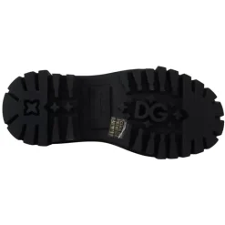 Dolce & Gabbana Snøresko*e Læder Trekking Derby Sko Sort