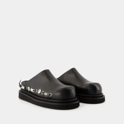 Toga Pulla Loafers*e Lædersandaler - Rund Tå Sort