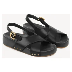 Chloé Sandaler*e lædersandaler med anatomisk indersål Sort