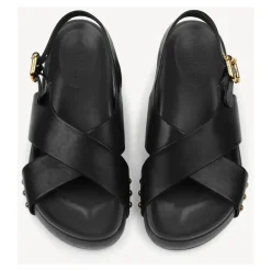 Chloé Sandaler*e lædersandaler med anatomisk indersål Sort