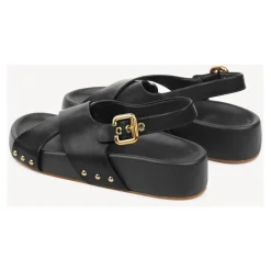 Chloé Sandaler*e lædersandaler med anatomisk indersål Sort