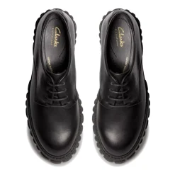 Clarks Snøresko*e lædersko med snørebånd Sort